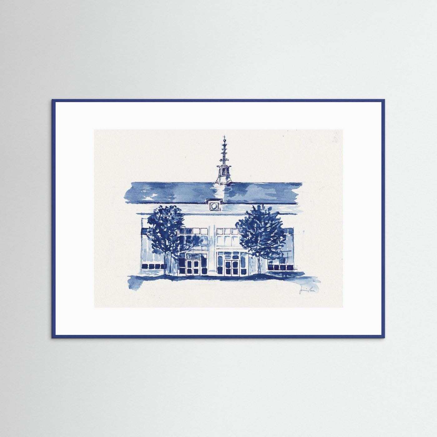 Dougherty Hall, archival print - Villanova University wall art