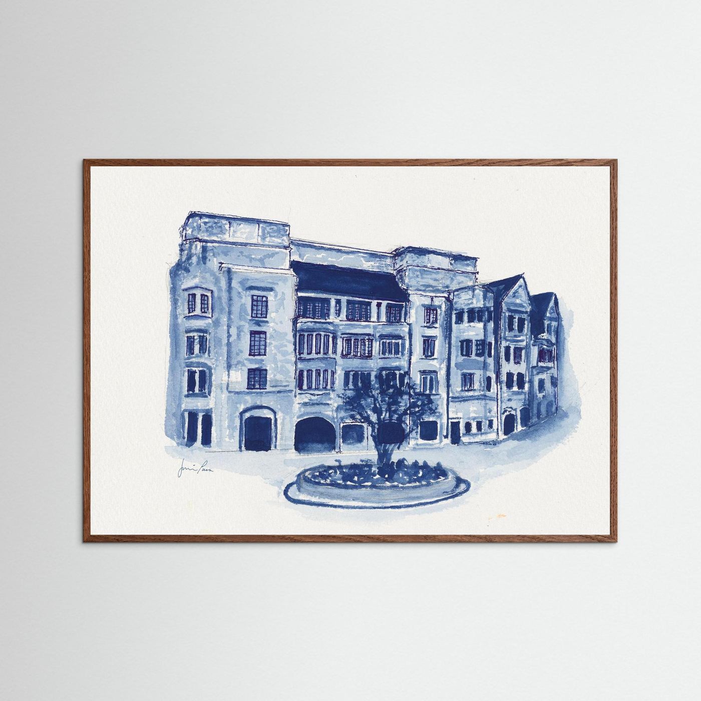 The Commons, art print - Villanova University wall art