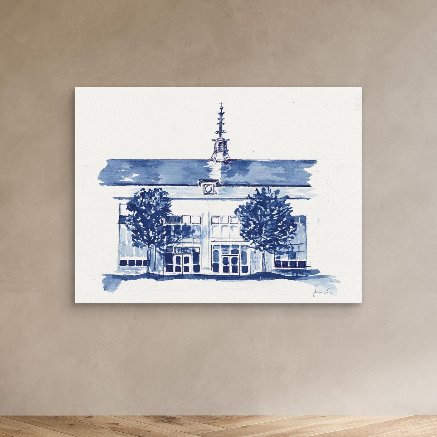 Dougherty Hall, canvas print - Villanova University wall art
