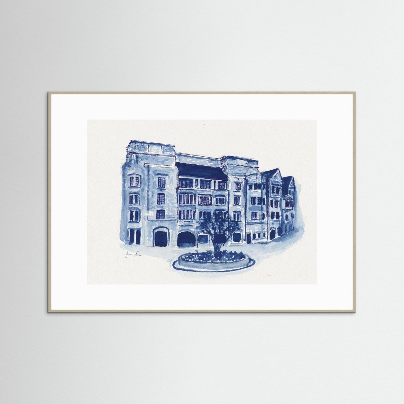 The Commons, art print - Villanova University wall art