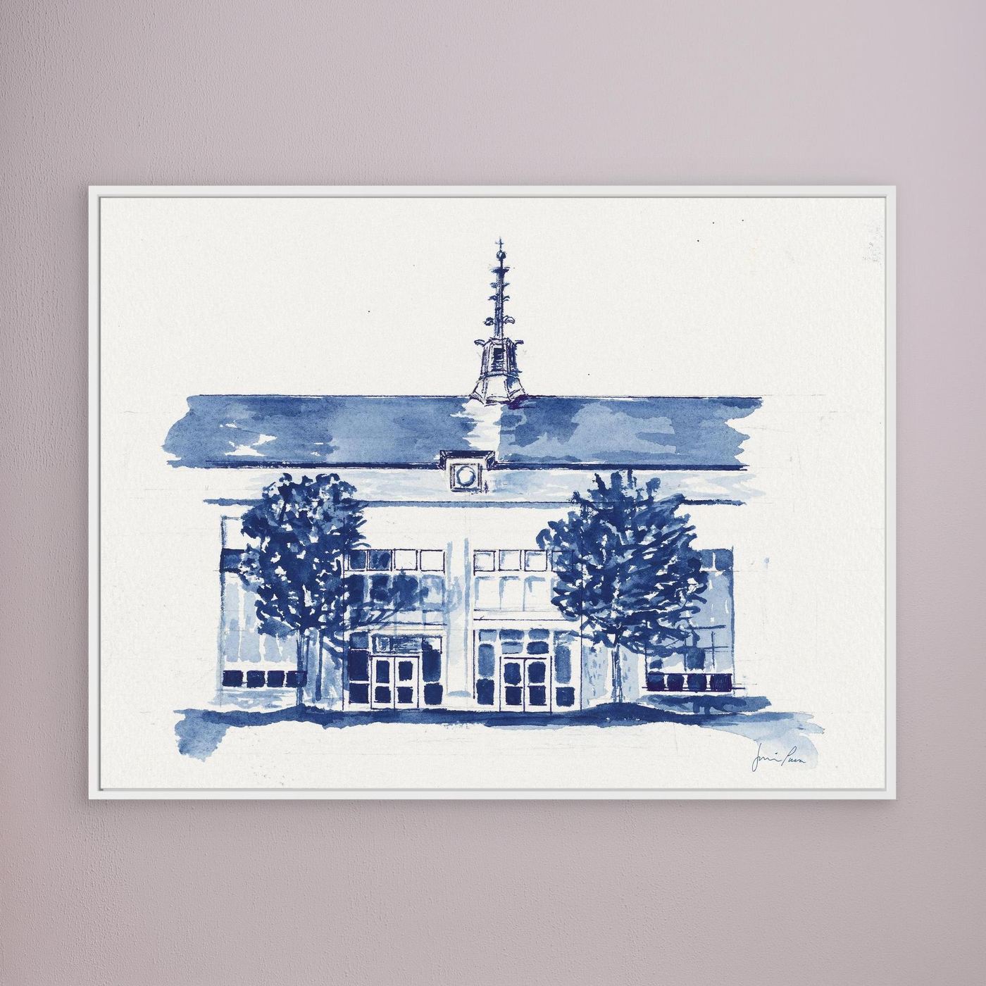 Dougherty Hall, canvas print - Villanova University wall art