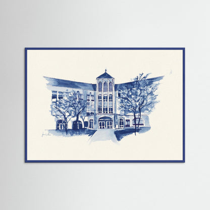 Villanova University, Driscoll Hall, College of Nursing, archival print