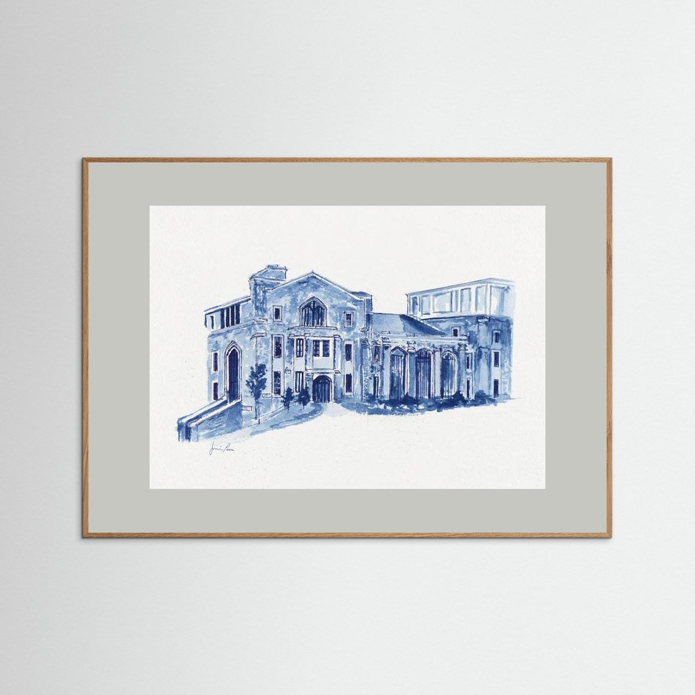 Drosdick Hall, art print - Villanova University wall art