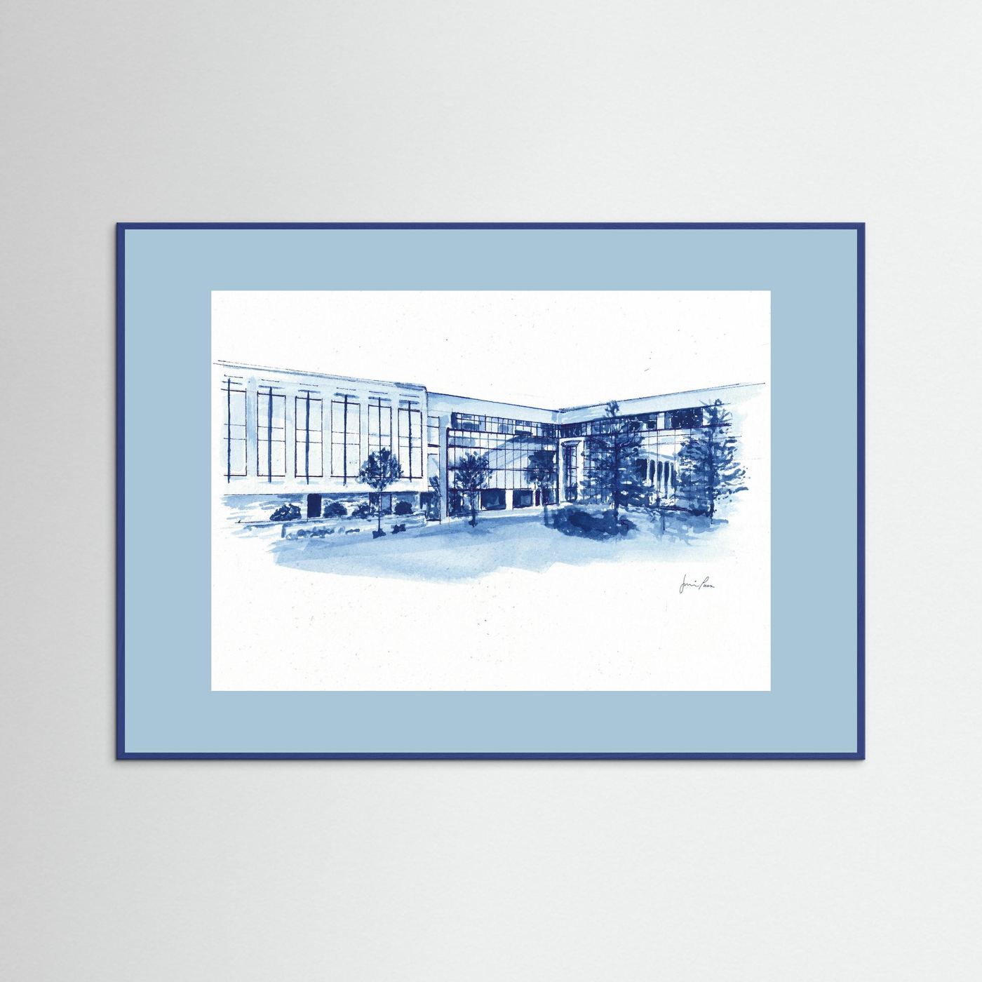 Widger School of Law, art print- Villanova University wall art