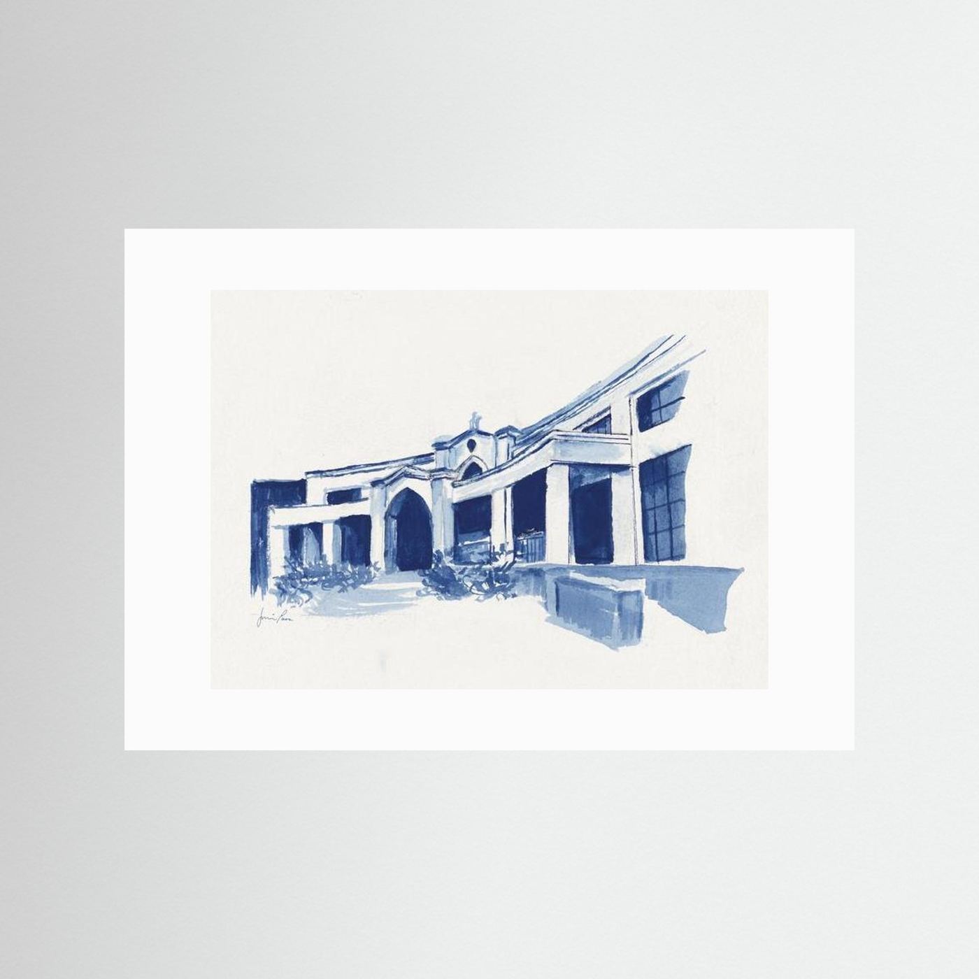 Bartley Hall,  art print - Villanova University wall art
