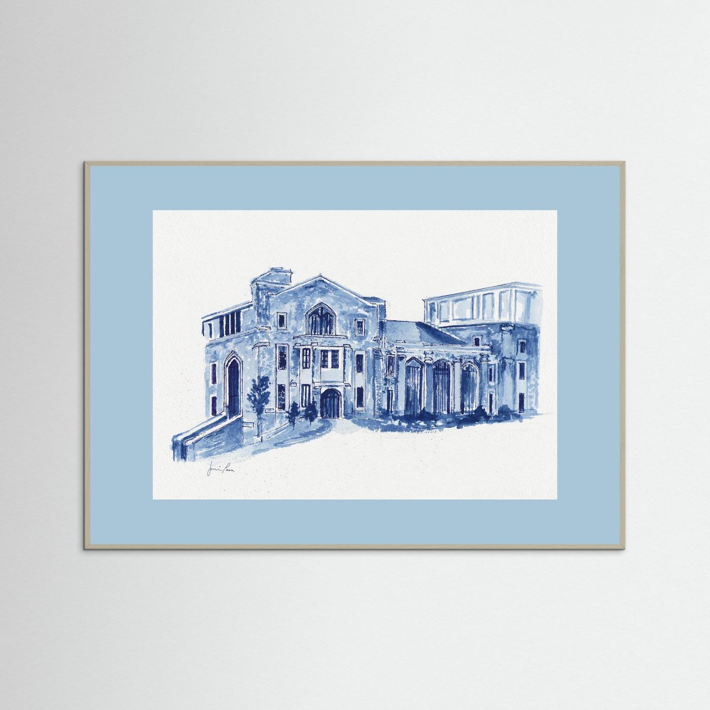 Drosdick Hall, art print - Villanova University wall art