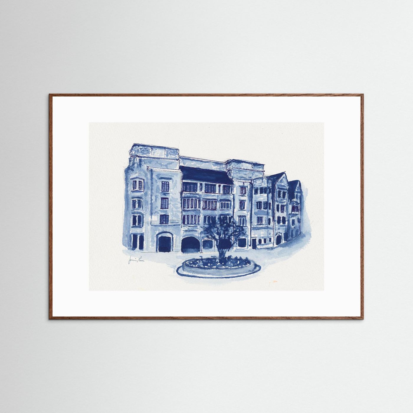The Commons, art print - Villanova University wall art