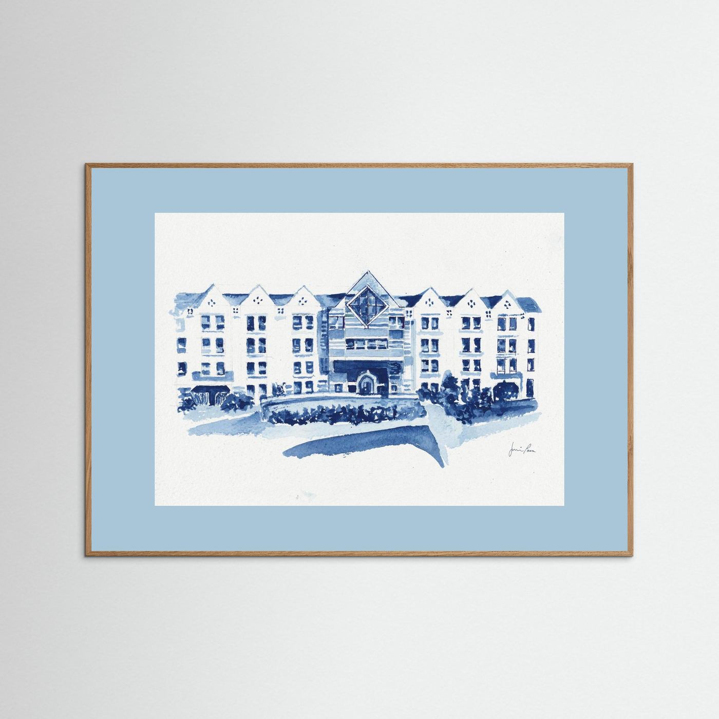 St. Augustine Center, archival art print - Villanova University wall art