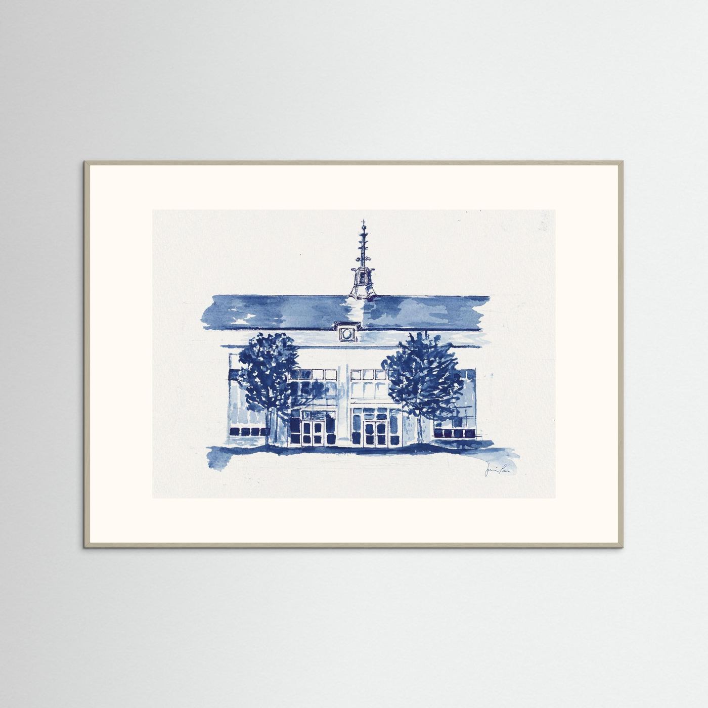 Dougherty Hall, archival print - Villanova University wall art
