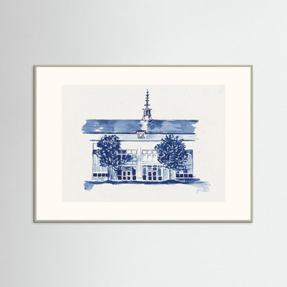 Dougherty Hall, archival print - Villanova University wall art