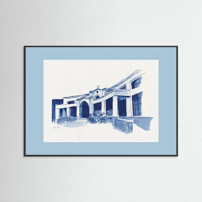 Bartley Hall,  art print - Villanova University wall art