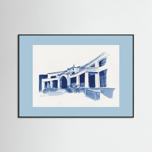Bartley Hall,  art print - Villanova University wall art