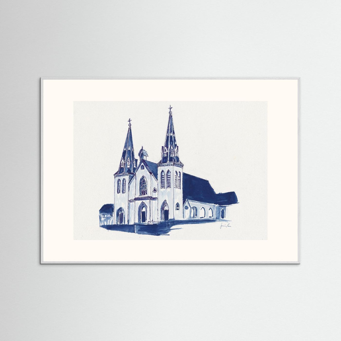 St. Thomas of Villanova Church, archival print - Villanova University wall art