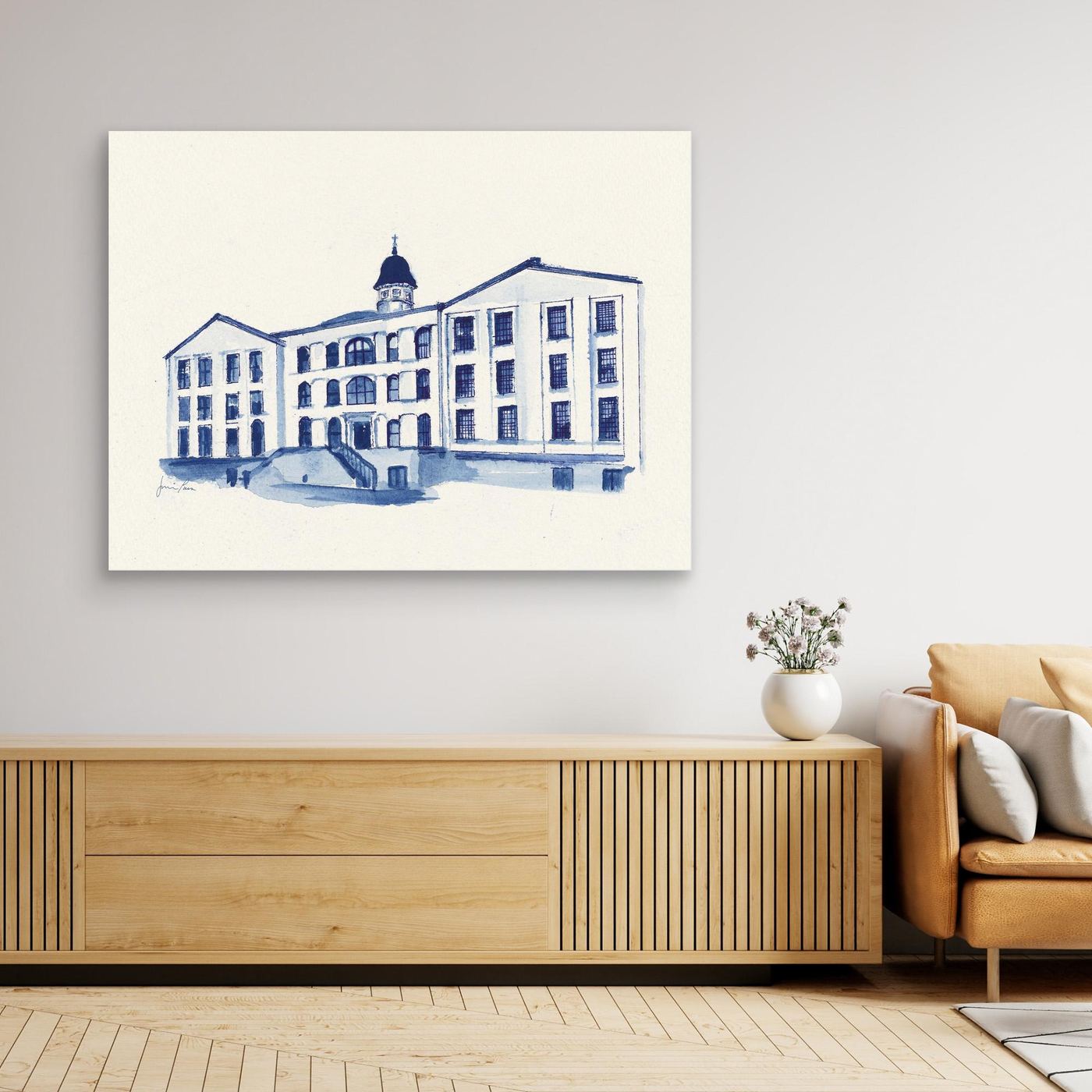  Alumni Hall, canvas print - Villanova University wall art
