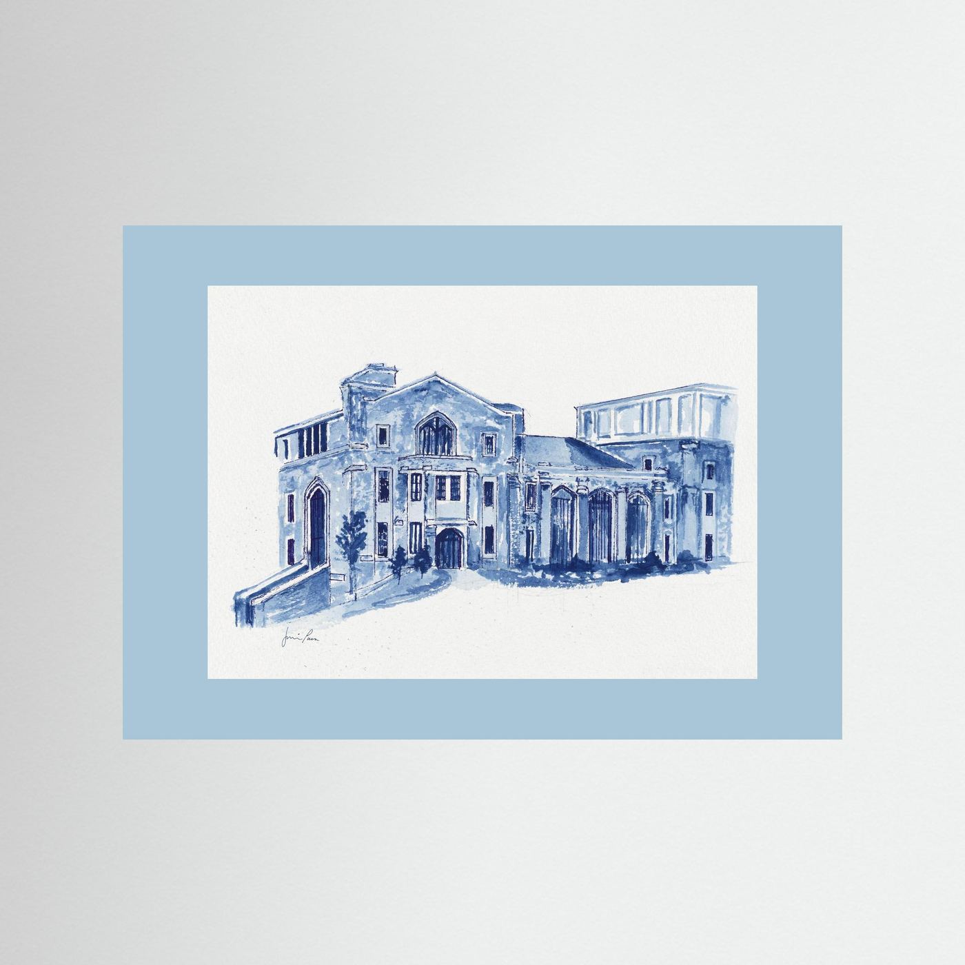 Drosdick Hall, art print - Villanova University wall art