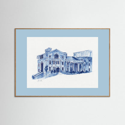 Drosdick Hall, art print - Villanova University wall art