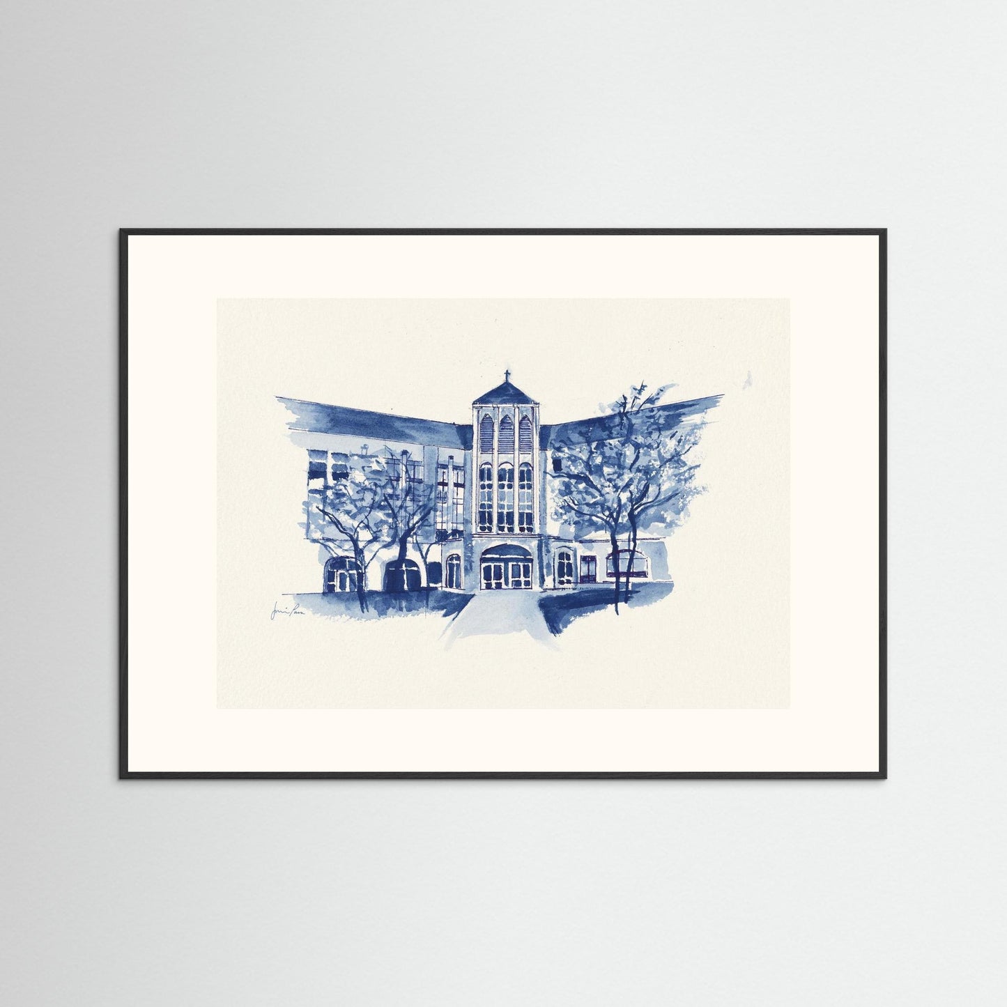 Villanova University, Driscoll Hall, College of Nursing, archival print