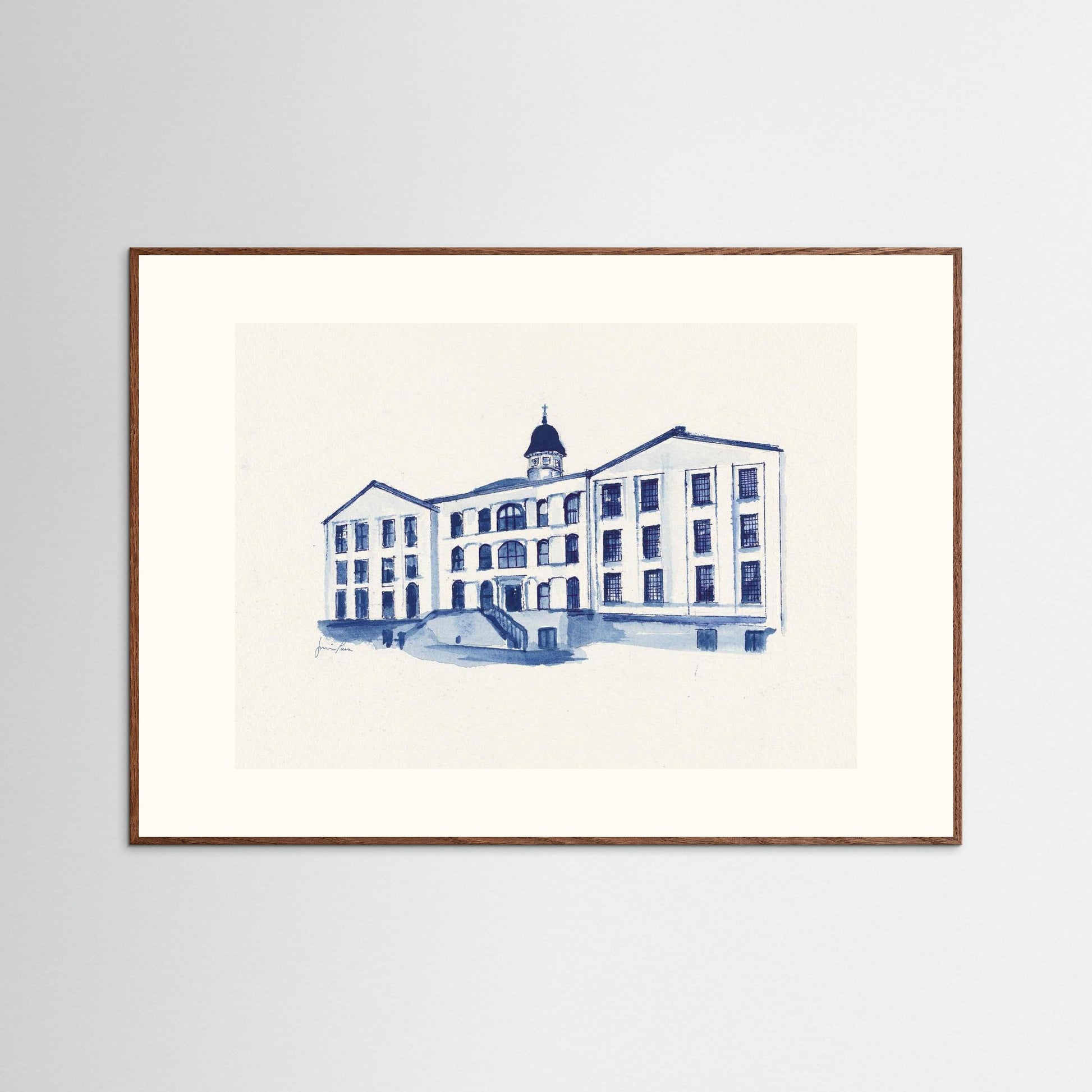 Villanova University, Alumni Hall, archival print