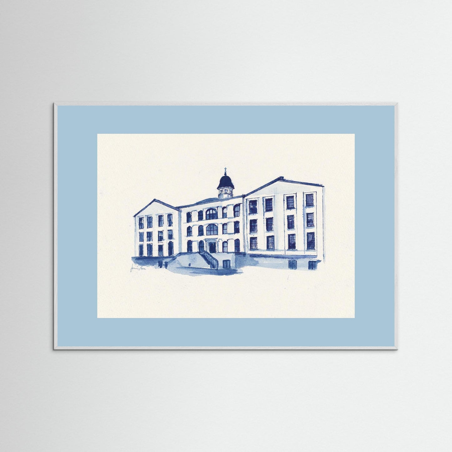Villanova University, Alumni Hall, archival print