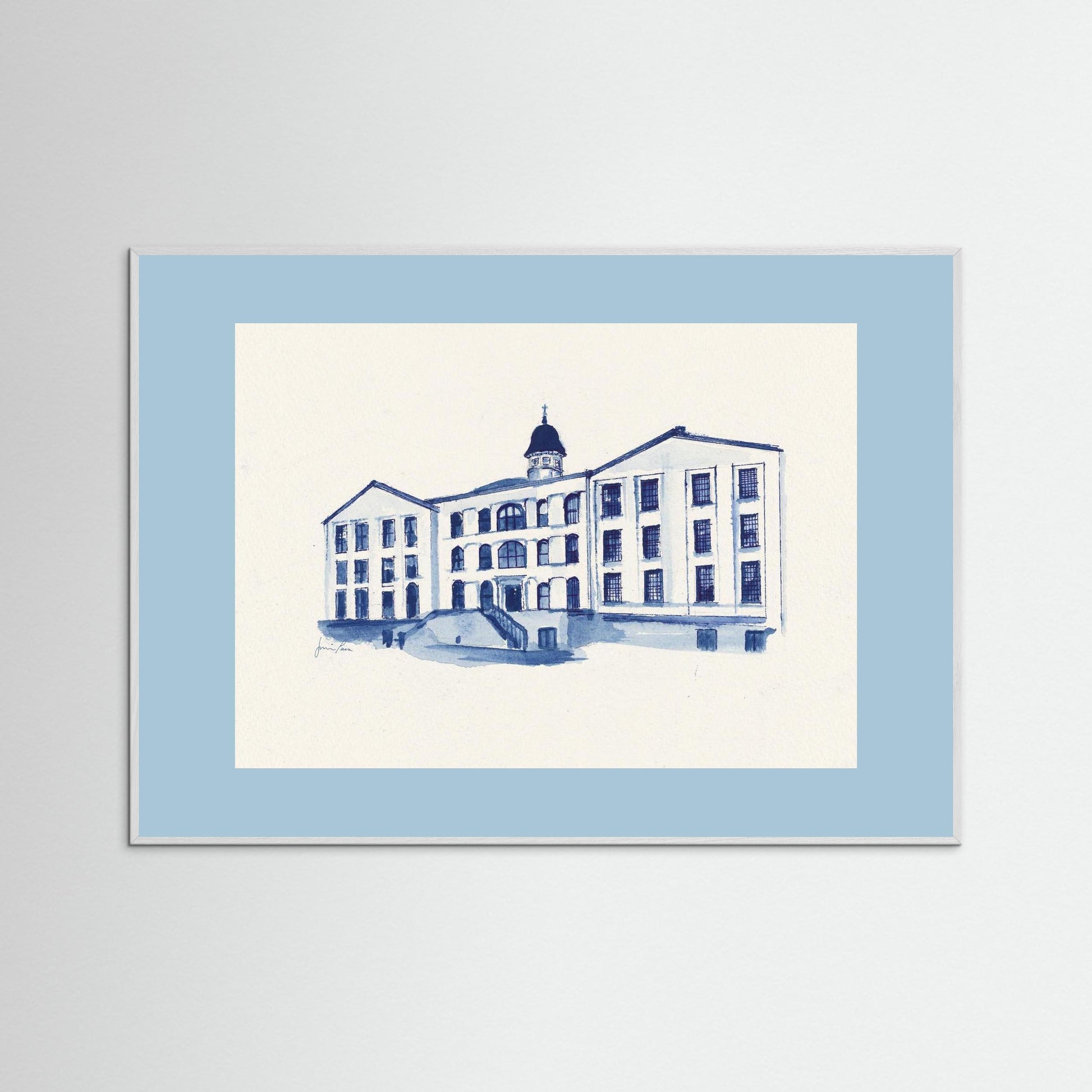 Villanova University, Alumni Hall, archival print