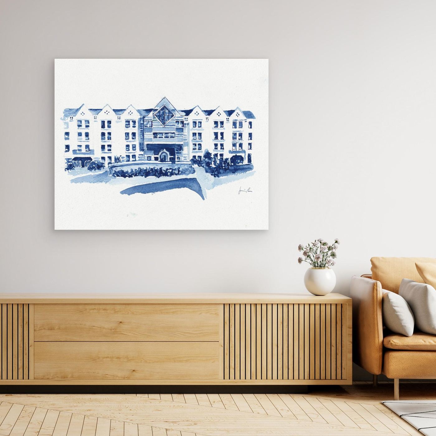 St. Augustine Center, canvas print - Villanova University wall art