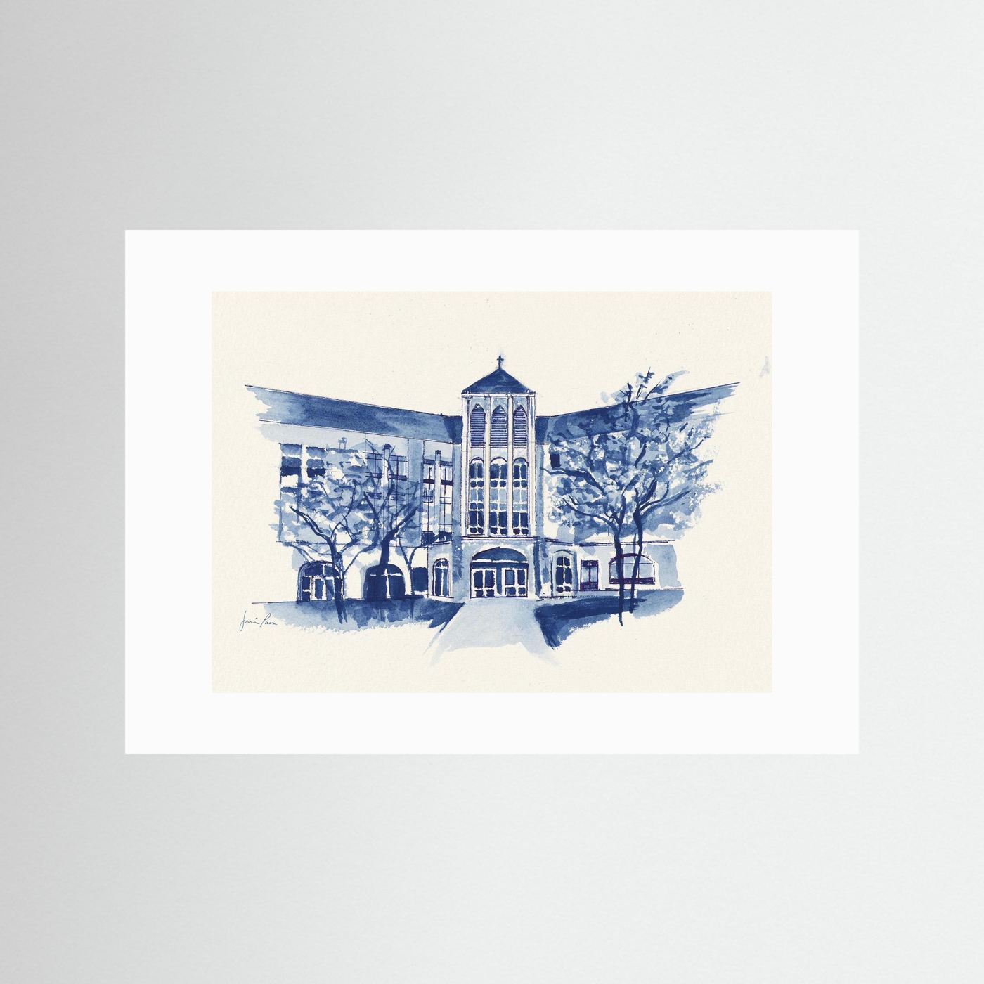 Driscoll Hall, art print - Villanova University wall art