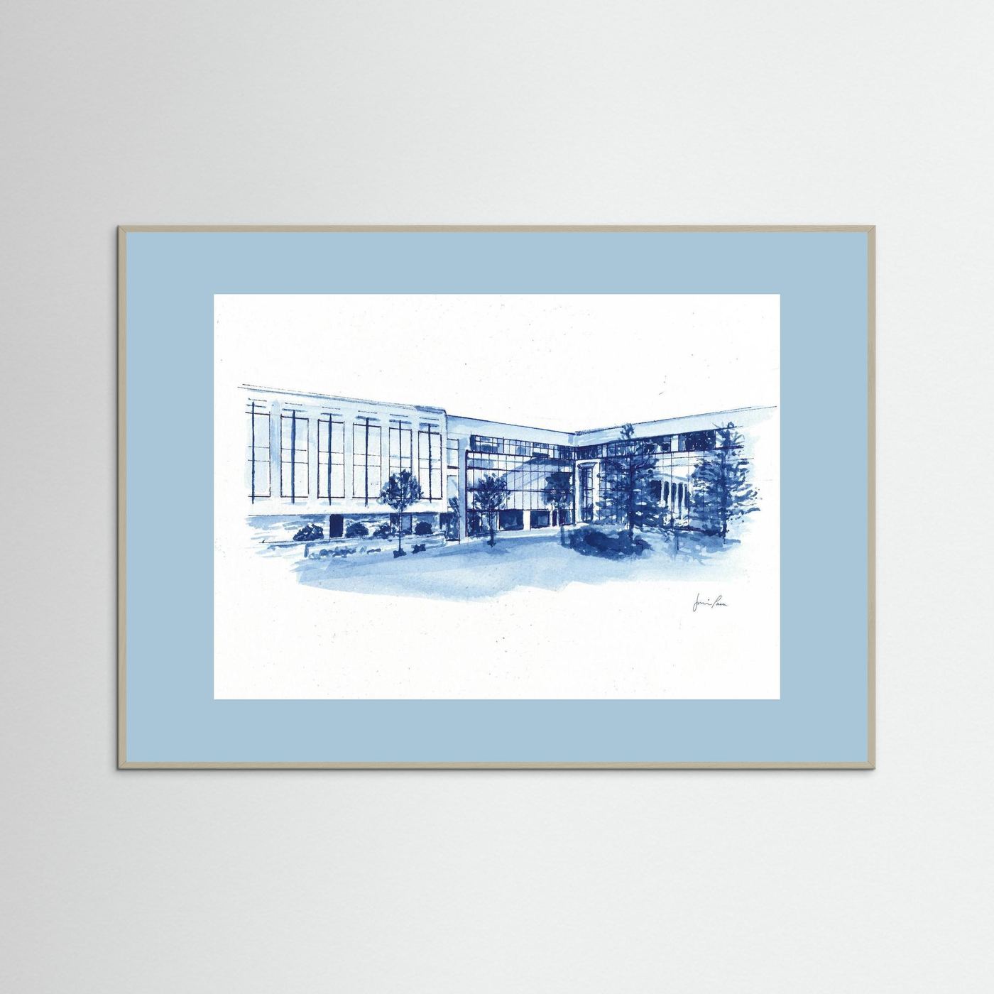 Widger School of Law, art print- Villanova University wall art