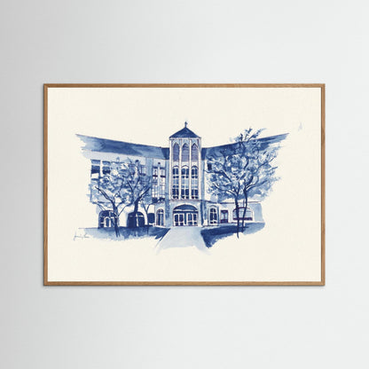 Villanova University, Driscoll Hall, College of Nursing, archival print