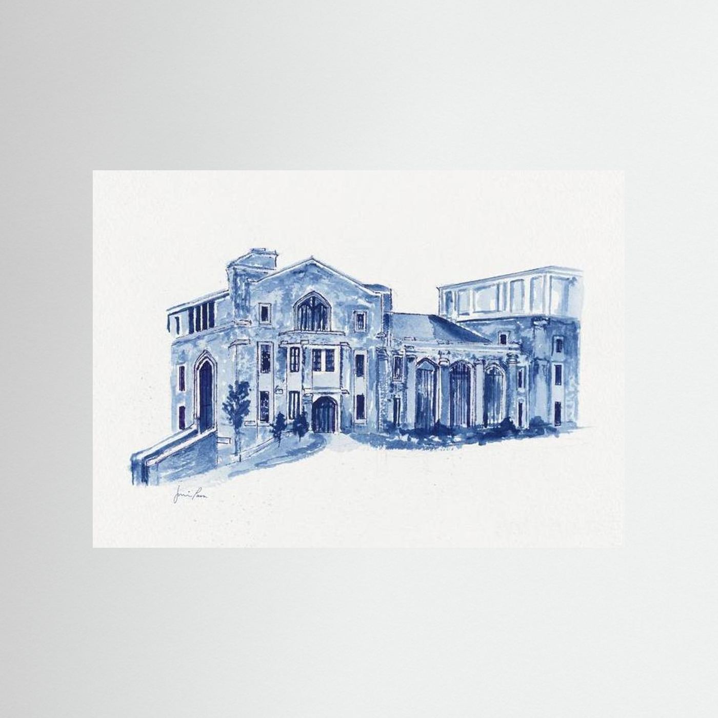 Drosdick Hall, art print - Villanova University wall art
