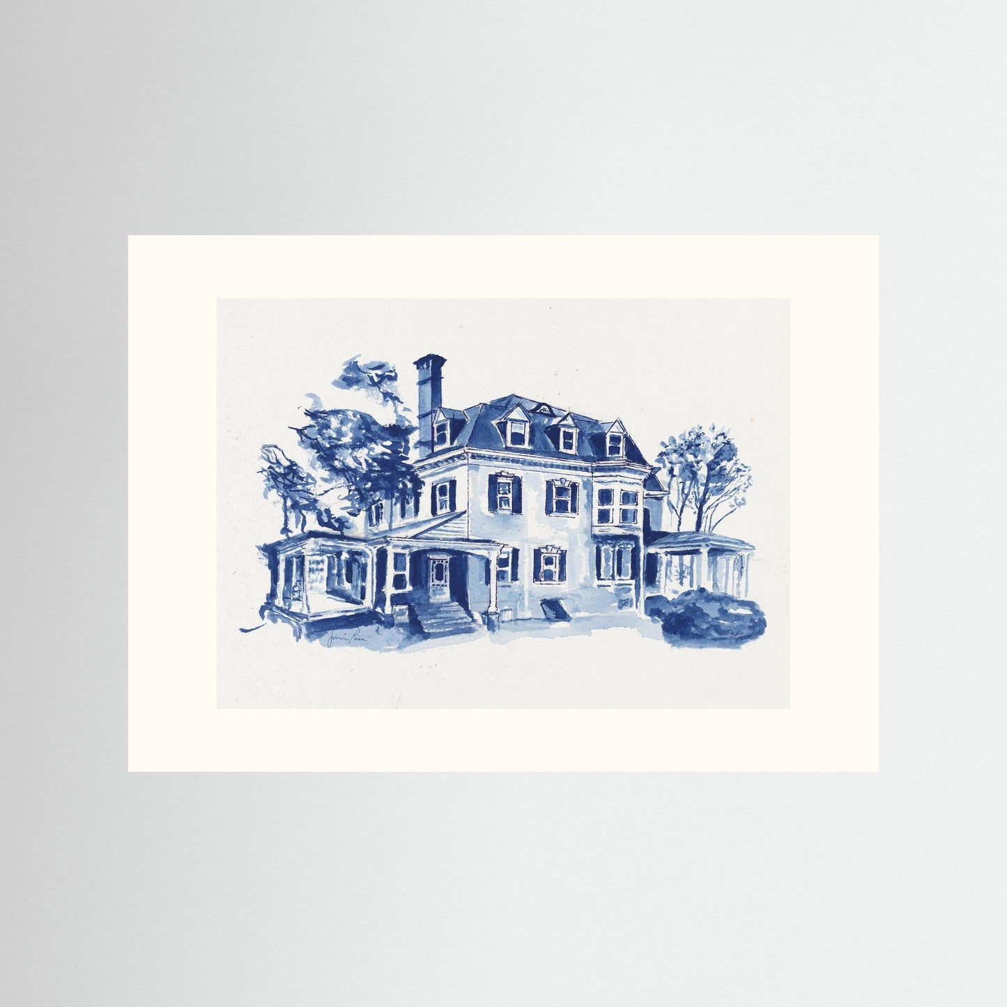 Gallagher Hall, archival print - Villanova University wall art